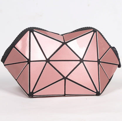 Fashion Geometric Cosmetic Lightweight Foldable Travel Make Up Bag