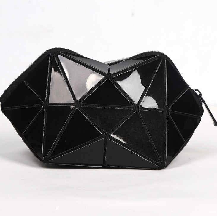 Fashion Geometric Cosmetic Lightweight Foldable Travel Make Up Bag
