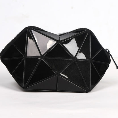 Fashion Geometric Cosmetic Lightweight Foldable Travel Make Up Bag