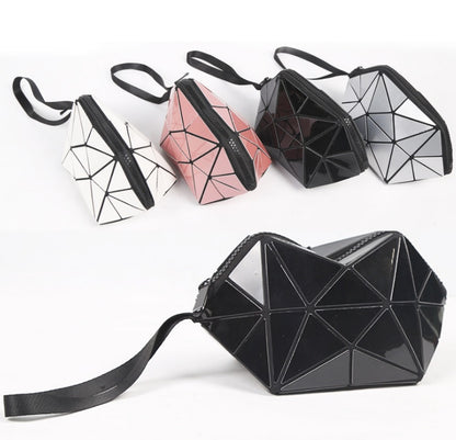 Fashion Geometric Cosmetic Lightweight Foldable Travel Make Up Bag