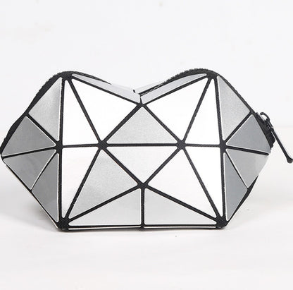 Fashion Geometric Cosmetic Lightweight Foldable Travel Make Up Bag