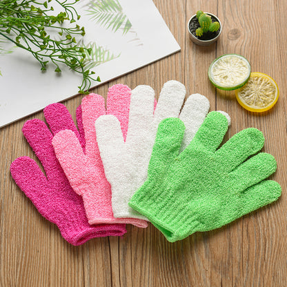 Bath towel gloves Candy color mud towel Bathroom glove bath towel