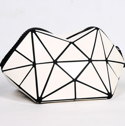 Fashion Geometric Cosmetic Lightweight Foldable Travel Make Up Bag