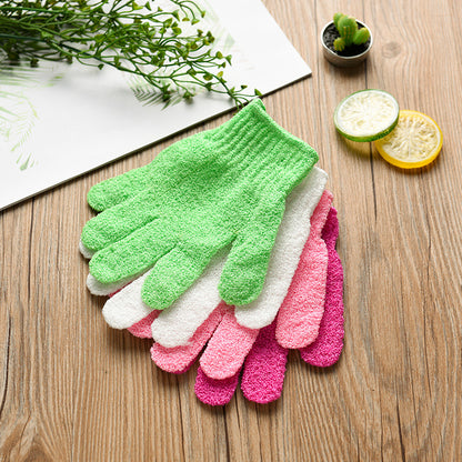 Bath towel gloves Candy color mud towel Bathroom glove bath towel