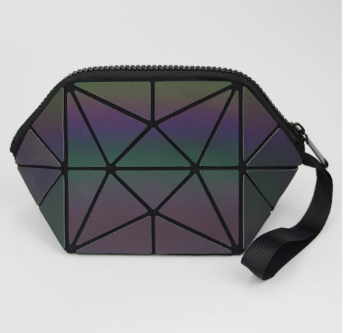 Fashion Geometric Cosmetic Lightweight Foldable Travel Make Up Bag