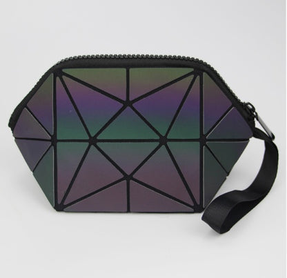 Fashion Geometric Cosmetic Lightweight Foldable Travel Make Up Bag