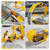 Track Car Train Toys Children Electric Track Toy Car Engineering Car Kids Educational Toys for Children Birthday Gift